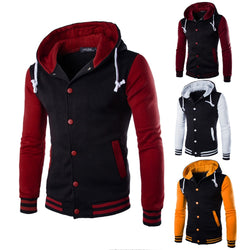 2020 Men Coat Jacket Outwear Winter Slim Hoodie